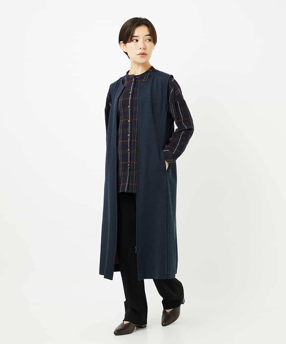 NHEAF81330 GIANNI LO GIUDICE(小さいサイズ)(メゾン ドゥ サンク) [セットアップ対応]デニムジャージージャンパースカート ネイビー