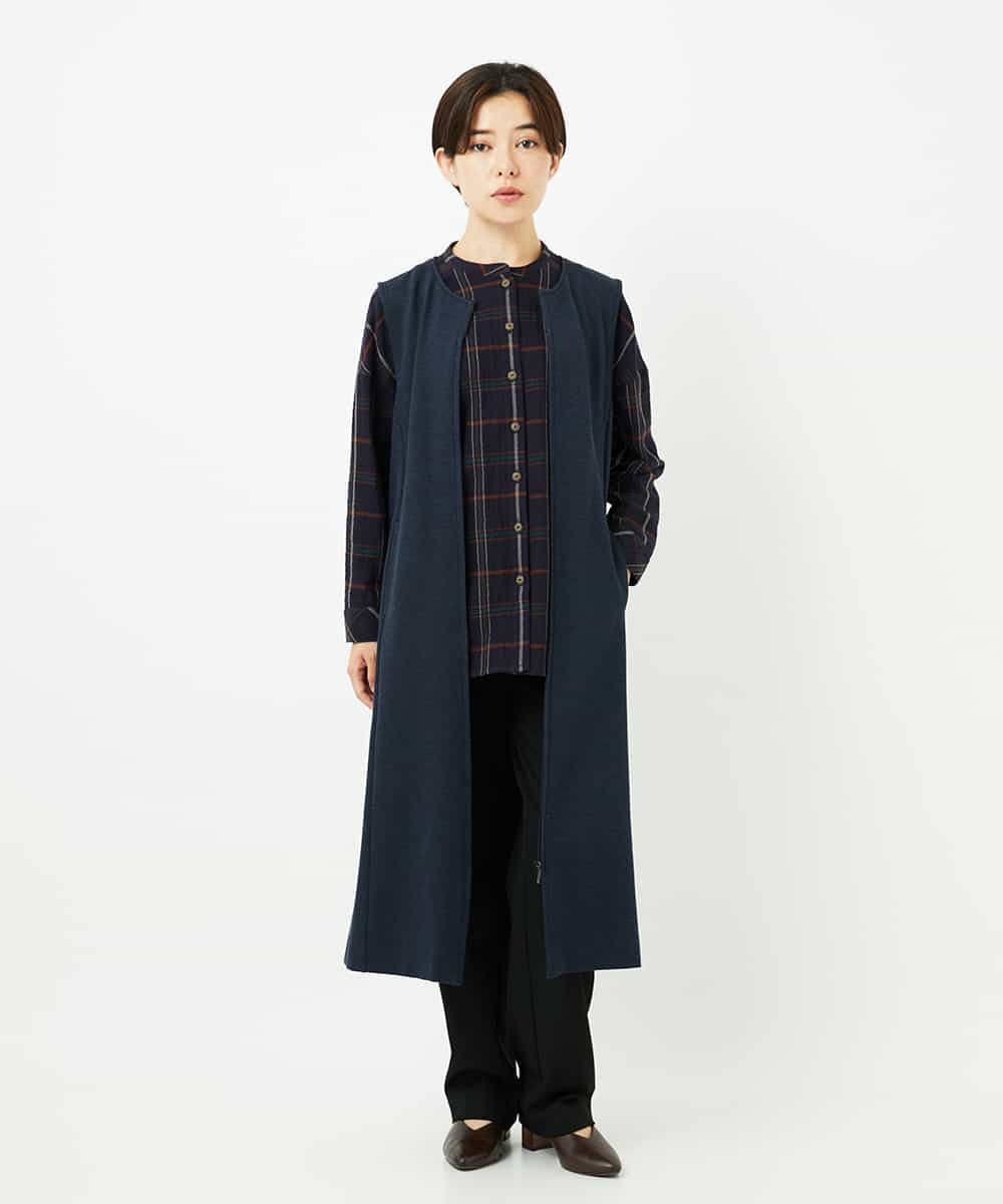 NHEAF81330 GIANNI LO GIUDICE(小さいサイズ)(メゾン ドゥ サンク) [セットアップ対応]デニムジャージージャンパースカート ネイビー
