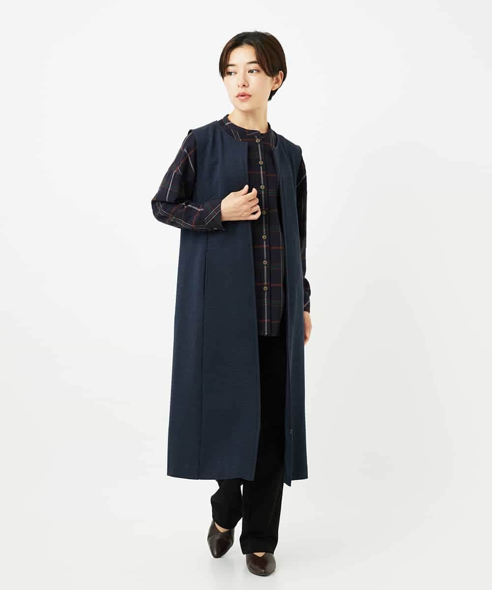 NHEAF81330 GIANNI LO GIUDICE(小さいサイズ)(メゾン ドゥ サンク) [セットアップ対応]デニムジャージージャンパースカート ネイビー
