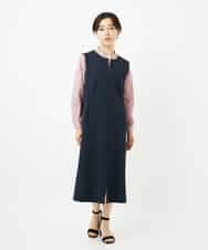 NHEAF81330 GIANNI LO GIUDICE(小さいサイズ)(メゾン ドゥ サンク) [セットアップ対応]デニムジャージージャンパースカート ネイビー