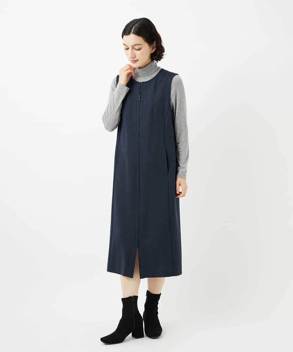 NHEAF81330 GIANNI LO GIUDICE(小さいサイズ)(メゾン ドゥ サンク) [セットアップ対応]デニムジャージージャンパースカート ネイビー