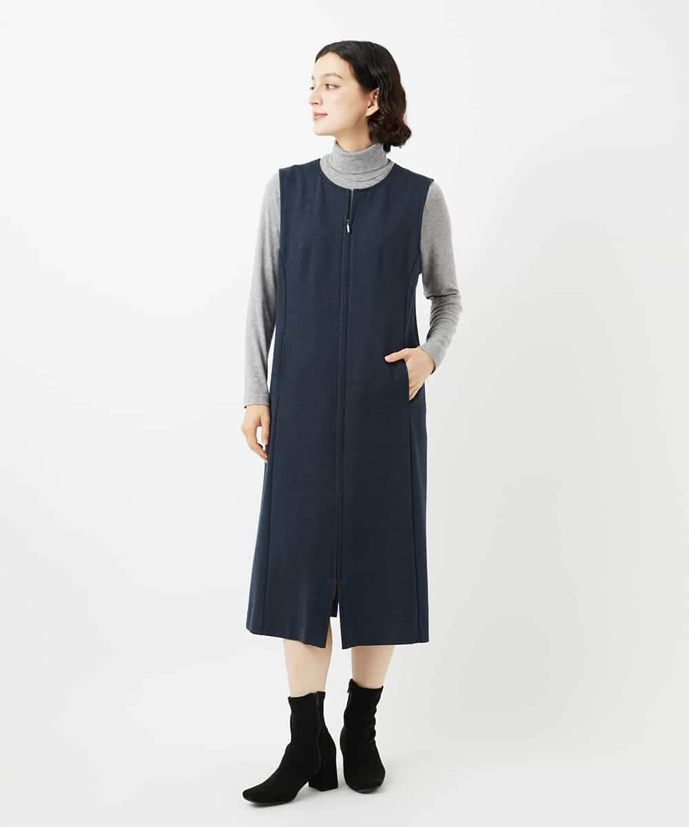 NHEAF81330 GIANNI LO GIUDICE(小さいサイズ)(メゾン ドゥ サンク) [セットアップ対応]デニムジャージージャンパースカート ネイビー