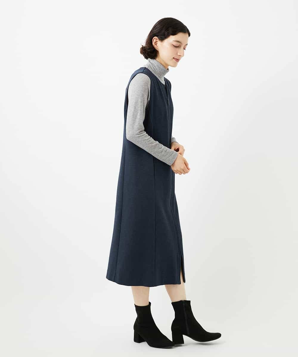 NHEAF81330 GIANNI LO GIUDICE(小さいサイズ)(メゾン ドゥ サンク) [セットアップ対応]デニムジャージージャンパースカート ネイビー