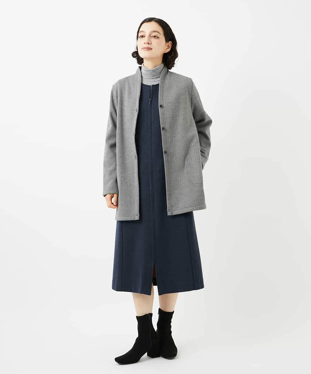 NHEAF81330 GIANNI LO GIUDICE(小さいサイズ)(メゾン ドゥ サンク) [セットアップ対応]デニムジャージージャンパースカート ネイビー