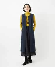NHEAF81330 GIANNI LO GIUDICE(小さいサイズ)(メゾン ドゥ サンク) [セットアップ対応]デニムジャージージャンパースカート ネイビー