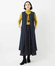 NHEAF81330 GIANNI LO GIUDICE(小さいサイズ)(メゾン ドゥ サンク) [セットアップ対応]デニムジャージージャンパースカート ネイビー