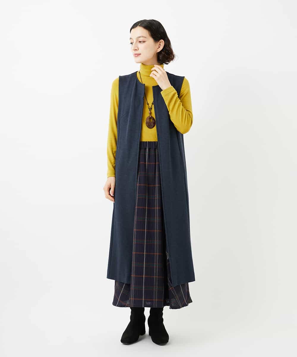 NHEAF81330 GIANNI LO GIUDICE(小さいサイズ)(メゾン ドゥ サンク) [セットアップ対応]デニムジャージージャンパースカート ネイビー