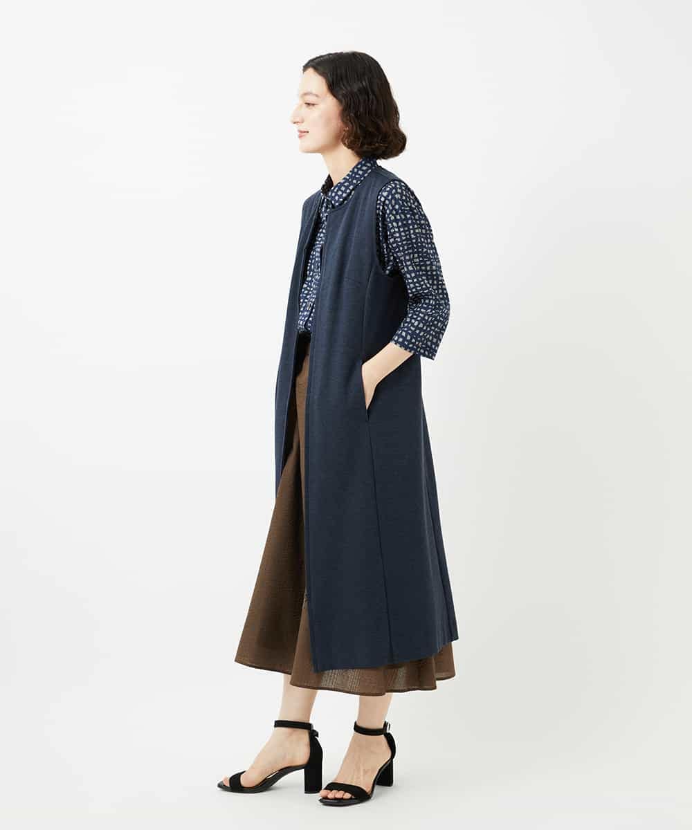 NHEAF81330 GIANNI LO GIUDICE(小さいサイズ)(メゾン ドゥ サンク) [セットアップ対応]デニムジャージージャンパースカート ネイビー