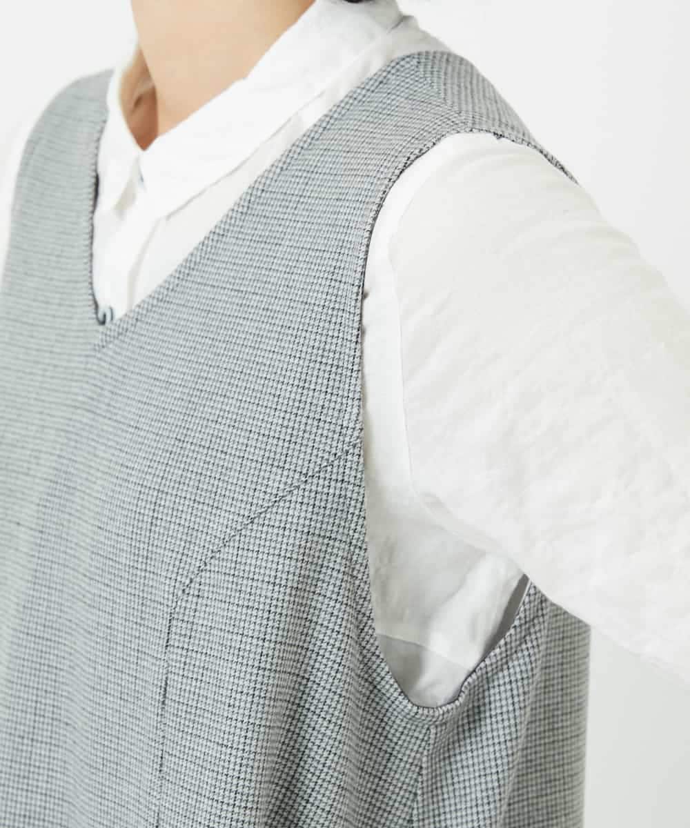 NHEAF84360 GIANNI LO GIUDICE(小さいサイズ)(メゾン ドゥ サンク) ガンクラブチェックジャンパースカート グレー