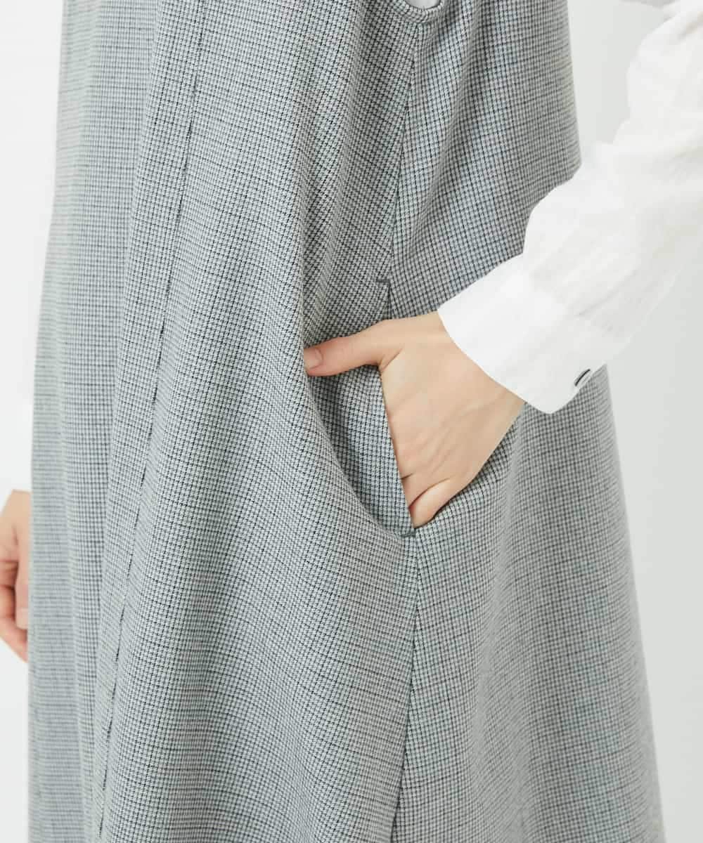 NHEAF84360 GIANNI LO GIUDICE(小さいサイズ)(メゾン ドゥ サンク) ガンクラブチェックジャンパースカート グレー