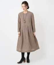 NHEAF85390 GIANNI LO GIUDICE(小さいサイズ)(メゾン ドゥ サンク) リファインガーゼワンピース ベージュ