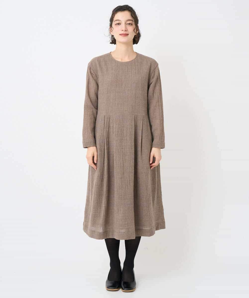 NHEAF85390 GIANNI LO GIUDICE(小さいサイズ)(メゾン ドゥ サンク) リファインガーゼワンピース ベージュ