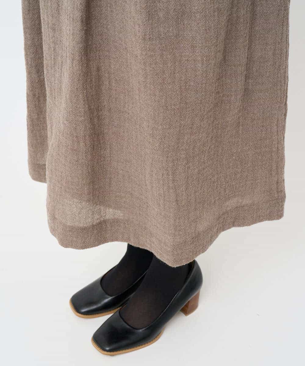 NHEAF85390 GIANNI LO GIUDICE(小さいサイズ)(メゾン ドゥ サンク) リファインガーゼワンピース ベージュ