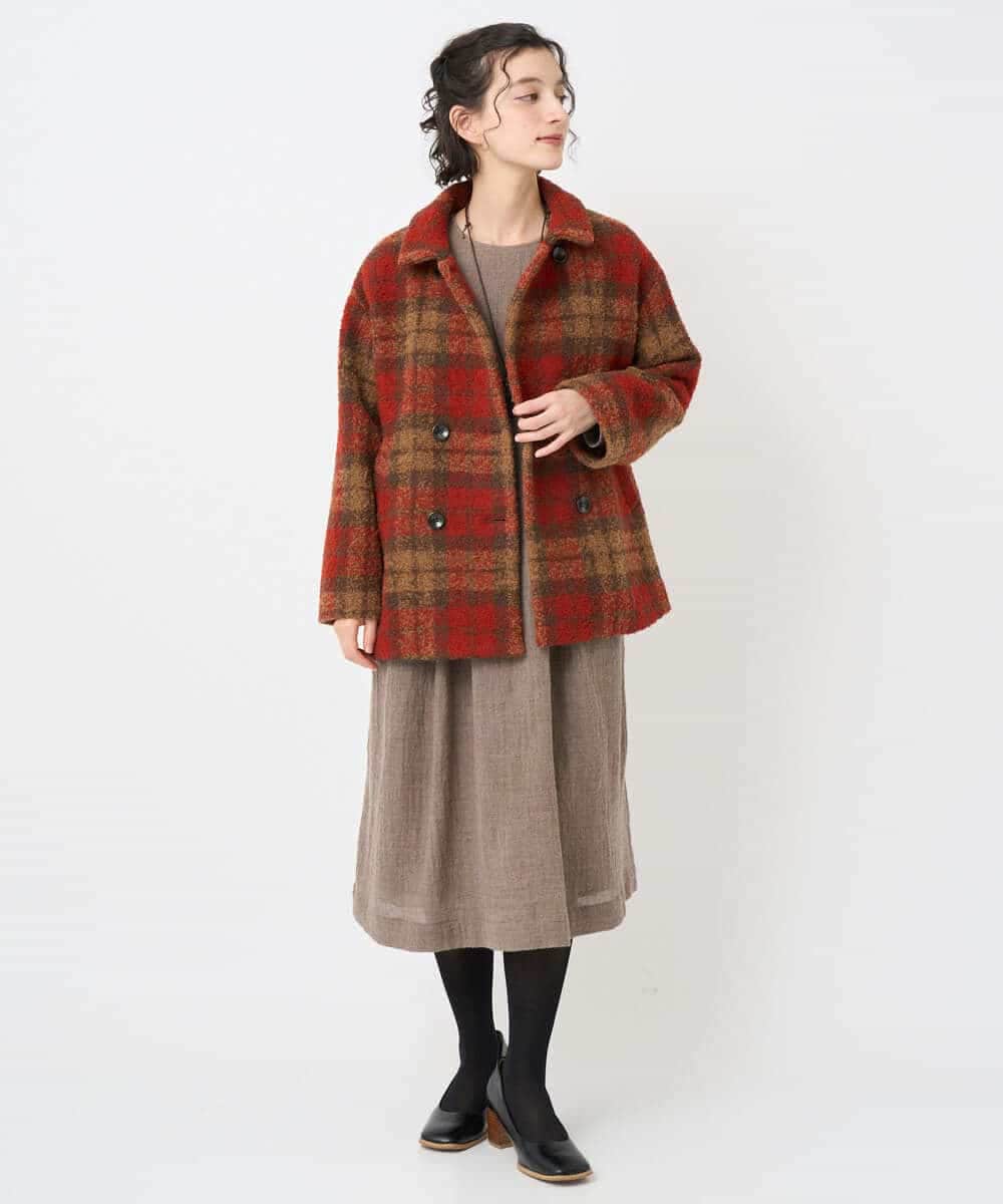 NHEAF85390 GIANNI LO GIUDICE(小さいサイズ)(メゾン ドゥ サンク) リファインガーゼワンピース ベージュ