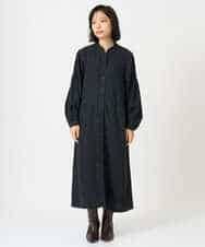 NHEAH37390 GIANNI LO GIUDICE(小さいサイズ)(メゾン ドゥ サンク) テンセルデニムヴィンテージワンピース ダークグレー