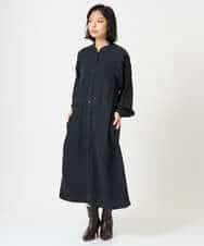 NHEAH37390 GIANNI LO GIUDICE(小さいサイズ)(メゾン ドゥ サンク) テンセルデニムヴィンテージワンピース ダークグレー