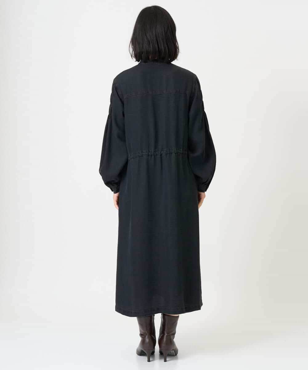 NHEAH37390 GIANNI LO GIUDICE(小さいサイズ)(メゾン ドゥ サンク) テンセルデニムヴィンテージワンピース ダークグレー