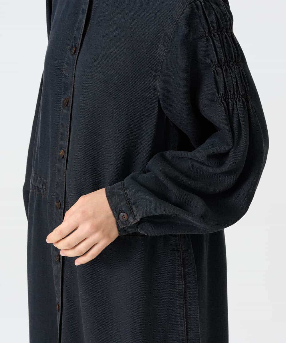 NHEAH37390 GIANNI LO GIUDICE(小さいサイズ)(メゾン ドゥ サンク) テンセルデニムヴィンテージワンピース ダークグレー
