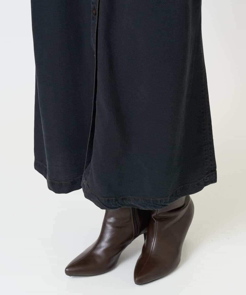 NHEAH37390 GIANNI LO GIUDICE(小さいサイズ)(メゾン ドゥ サンク) テンセルデニムヴィンテージワンピース ダークグレー