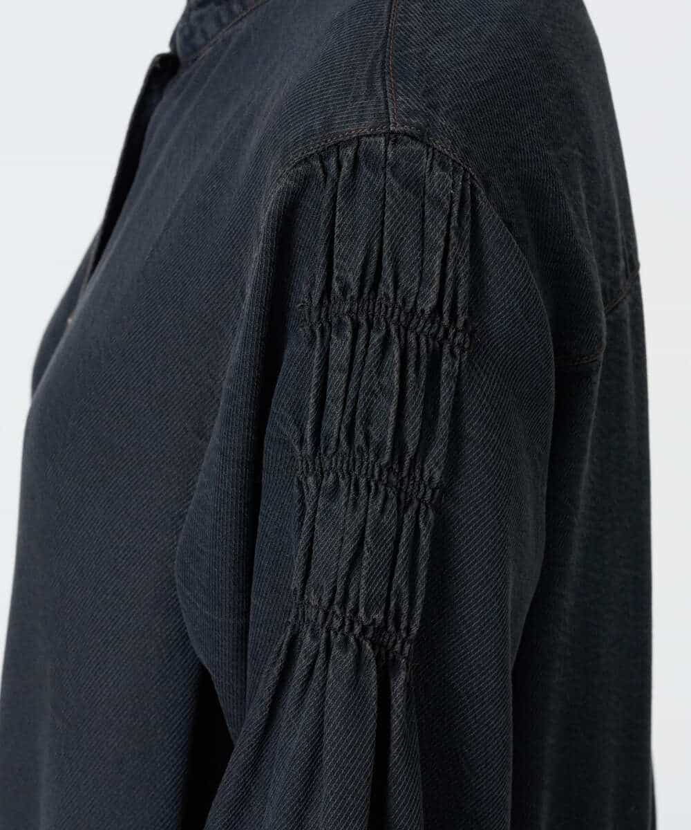 NHEAH37390 GIANNI LO GIUDICE(小さいサイズ)(メゾン ドゥ サンク) テンセルデニムヴィンテージワンピース ダークグレー