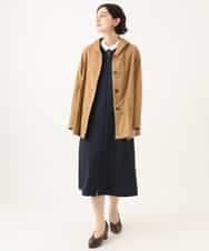 NHEAI83330 GIANNI LO GIUDICE(小さいサイズ)(メゾン ドゥ サンク) [セットアップ対応]デニムジャージージャンパースカート ネイビー