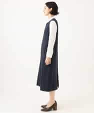 NHEAI83330 GIANNI LO GIUDICE(小さいサイズ)(メゾン ドゥ サンク) [セットアップ対応]デニムジャージージャンパースカート ネイビー