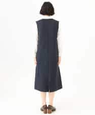 NHEAI83330 GIANNI LO GIUDICE(小さいサイズ)(メゾン ドゥ サンク) [セットアップ対応]デニムジャージージャンパースカート ネイビー
