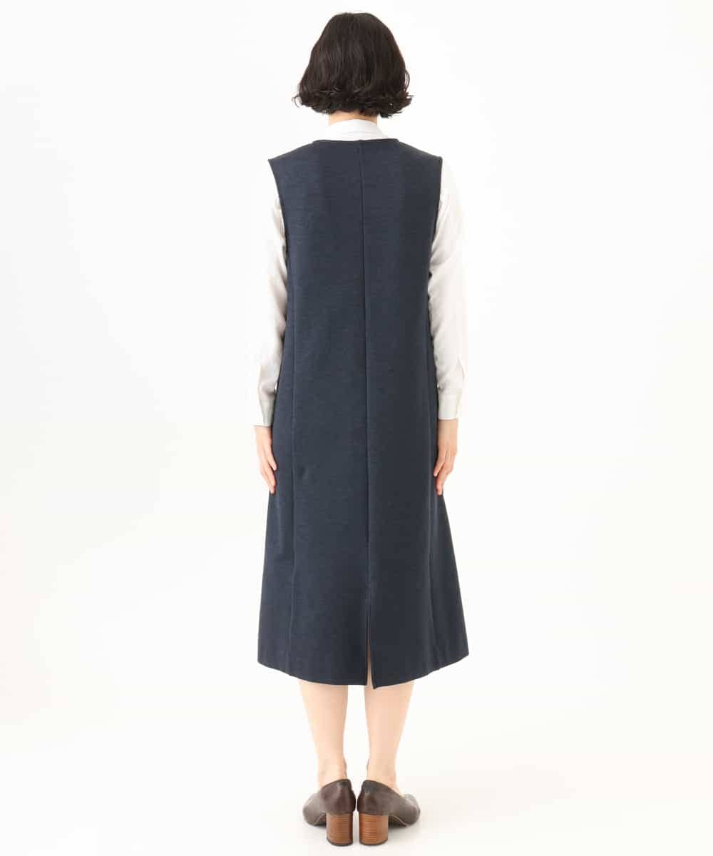 NHEAI83330 GIANNI LO GIUDICE(小さいサイズ)(メゾン ドゥ サンク) [セットアップ対応]デニムジャージージャンパースカート ネイビー