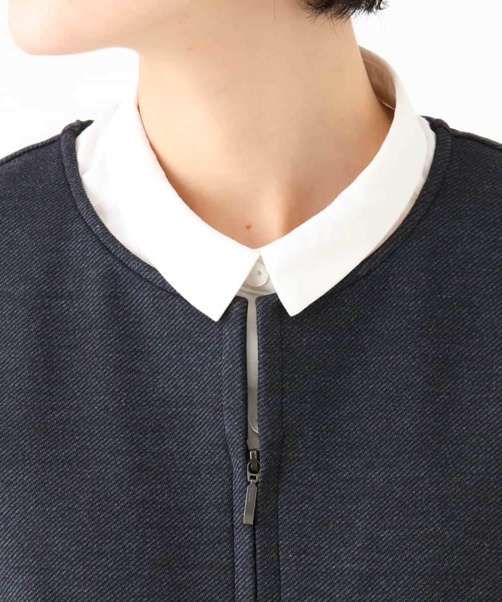 NHEAI83330 GIANNI LO GIUDICE(小さいサイズ)(メゾン ドゥ サンク) [セットアップ対応]デニムジャージージャンパースカート ネイビー