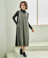 NHEAI89360 GIANNI LO GIUDICE(小さいサイズ)(メゾン ドゥ サンク) [セットアップ対応]チェック柄ジャンパースカート ブラウン系