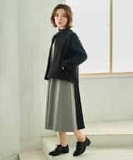 NHEAI89360 GIANNI LO GIUDICE(小さいサイズ)(メゾン ドゥ サンク) [セットアップ対応]チェック柄ジャンパースカート ブラウン系