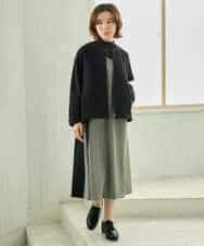 NHEAI89360 GIANNI LO GIUDICE(小さいサイズ)(メゾン ドゥ サンク) [セットアップ対応]チェック柄ジャンパースカート ブラウン系