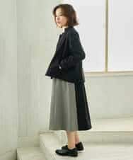 NHEAI89360 GIANNI LO GIUDICE(小さいサイズ)(メゾン ドゥ サンク) [セットアップ対応]チェック柄ジャンパースカート ブラウン系