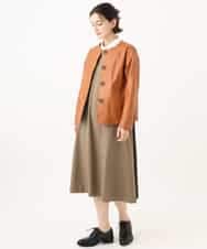 NHEAI89360 GIANNI LO GIUDICE(小さいサイズ)(メゾン ドゥ サンク) [セットアップ対応]チェック柄ジャンパースカート ブラウン系