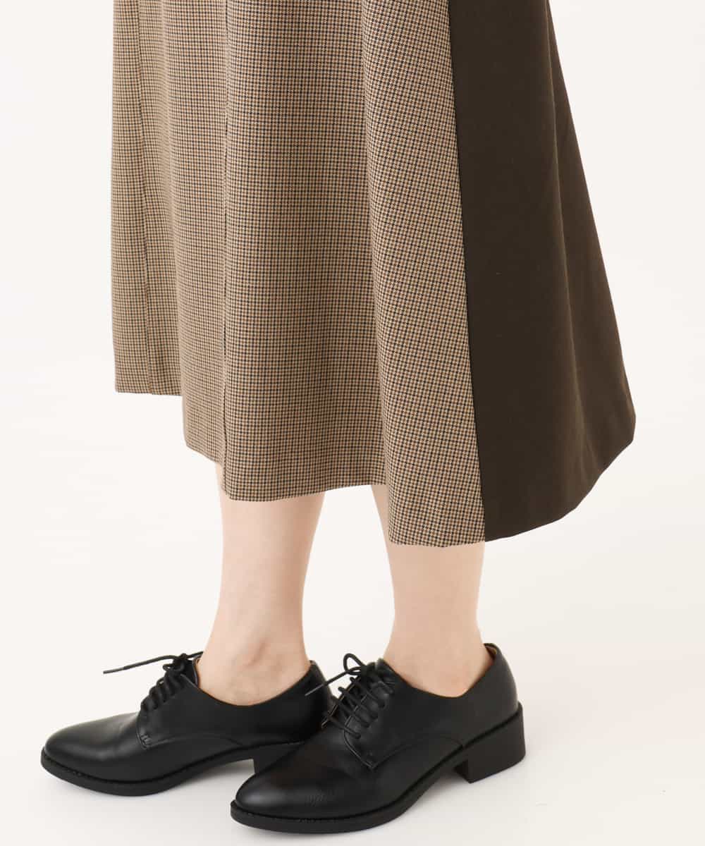 NHEAI89360 GIANNI LO GIUDICE(小さいサイズ)(メゾン ドゥ サンク) [セットアップ対応]チェック柄ジャンパースカート ブラウン系