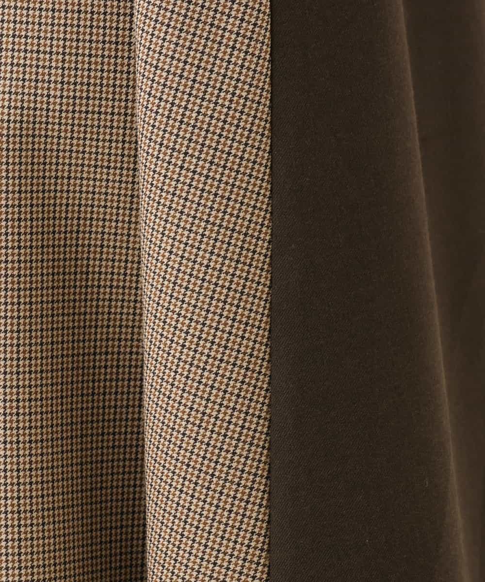 NHEAI89360 GIANNI LO GIUDICE(小さいサイズ)(メゾン ドゥ サンク) [セットアップ対応]チェック柄ジャンパースカート ブラウン系
