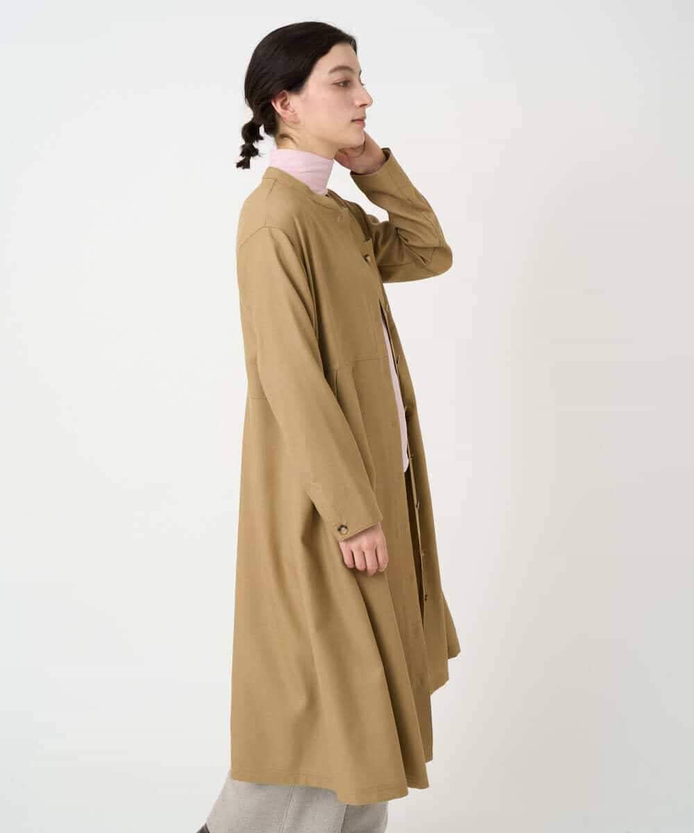 NHECF83390 GIANNI LO GIUDICE(小さいサイズ)(メゾン ドゥ サンク) ウール混デニム前開きワンピース ベージュ