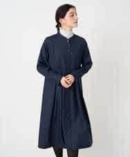 NHECF83390 GIANNI LO GIUDICE(小さいサイズ)(メゾン ドゥ サンク) ウール混デニム前開きワンピース ベージュ