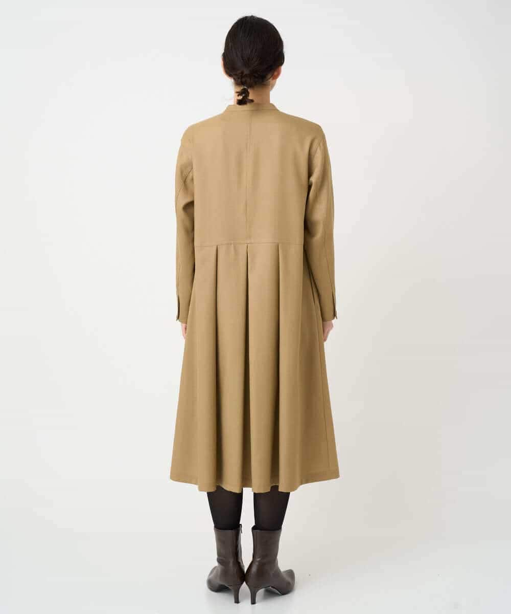 NHECF83390 GIANNI LO GIUDICE(小さいサイズ)(メゾン ドゥ サンク) ウール混デニム前開きワンピース ベージュ