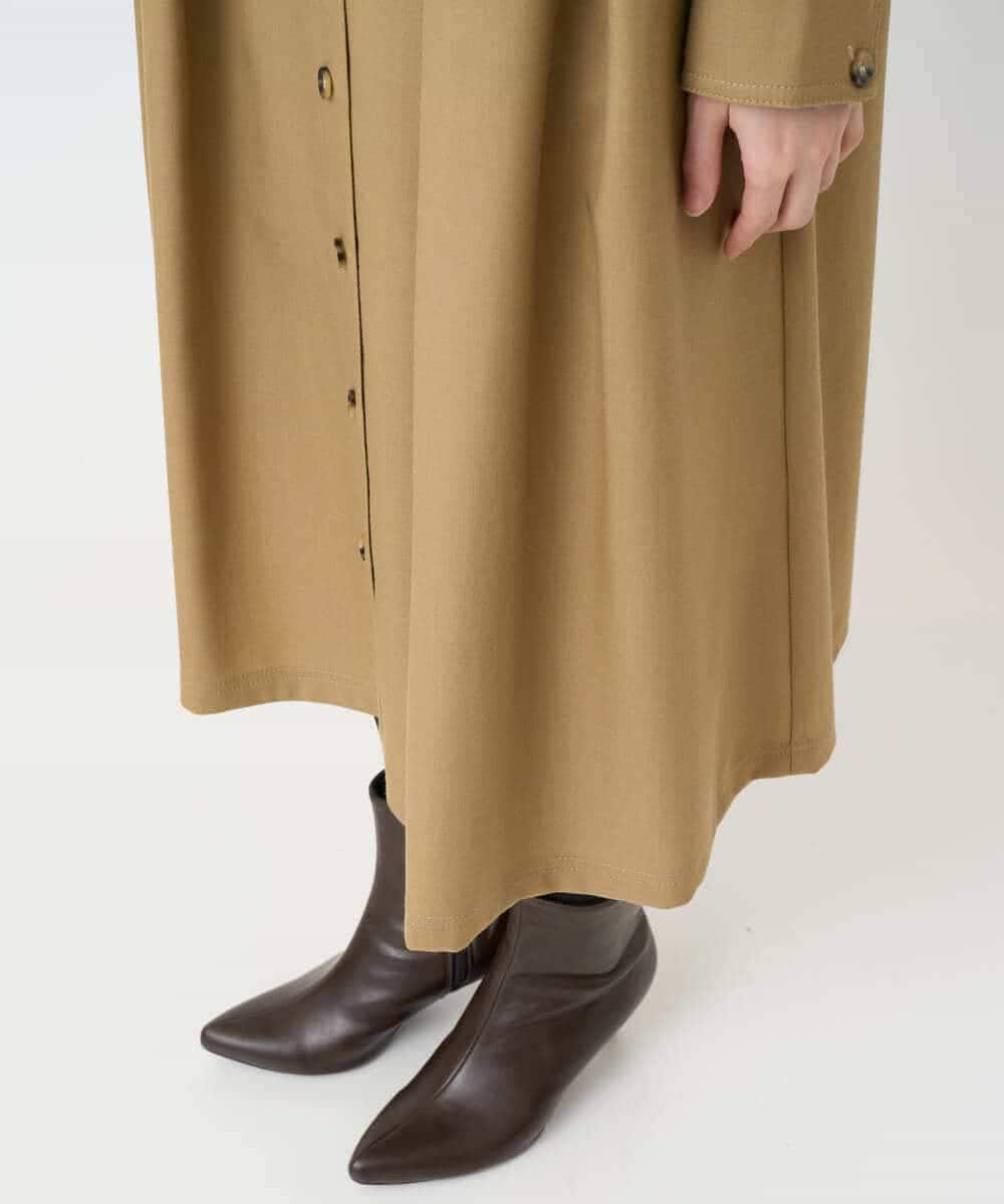 NHECF83390 GIANNI LO GIUDICE(小さいサイズ)(メゾン ドゥ サンク) ウール混デニム前開きワンピース ベージュ