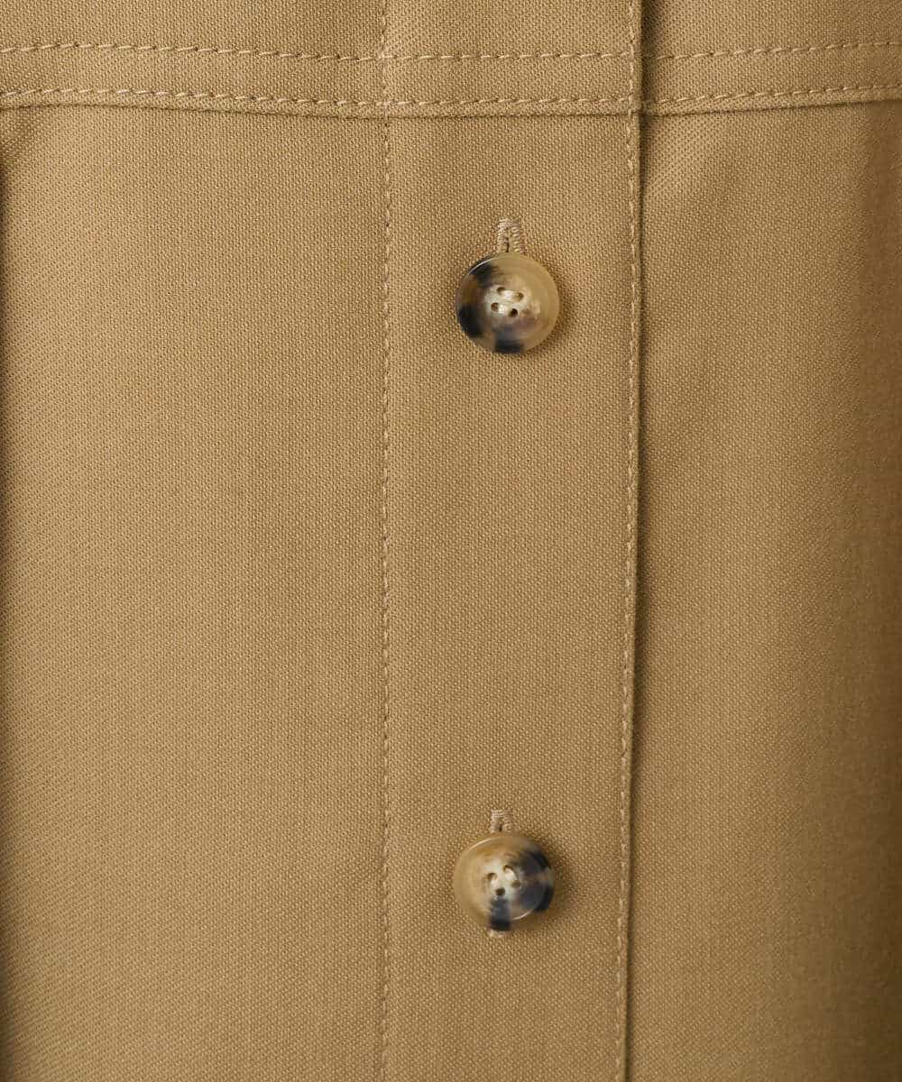 NHECF83390 GIANNI LO GIUDICE(小さいサイズ)(メゾン ドゥ サンク) ウール混デニム前開きワンピース ベージュ