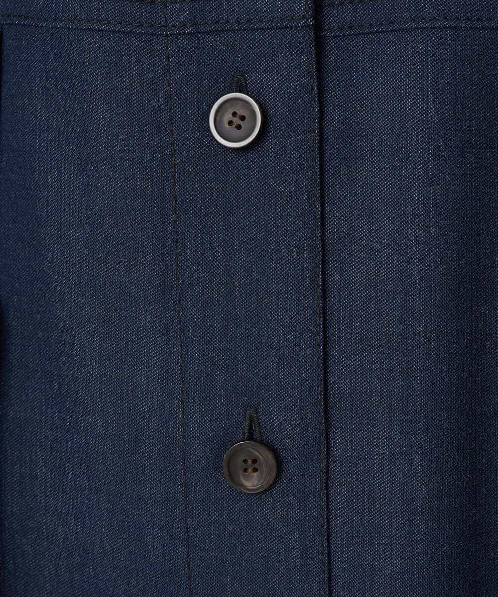 NHECF83390 GIANNI LO GIUDICE(小さいサイズ)(メゾン ドゥ サンク) ウール混デニム前開きワンピース ベージュ