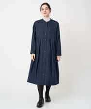 NHECF83390 GIANNI LO GIUDICE(小さいサイズ)(メゾン ドゥ サンク) ウール混デニム前開きワンピース ベージュ