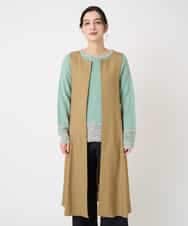 NHECF84360 GIANNI LO GIUDICE(小さいサイズ)(メゾン ドゥ サンク) ウール混デニム前後2WAYジャンパースカート ベージュ