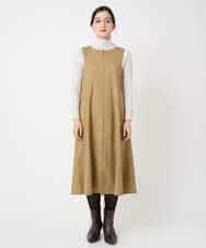 NHECF84360 GIANNI LO GIUDICE(小さいサイズ)(メゾン ドゥ サンク) ウール混デニム前後2WAYジャンパースカート ベージュ