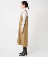 NHECF84360 GIANNI LO GIUDICE(小さいサイズ)(メゾン ドゥ サンク) ウール混デニム前後2WAYジャンパースカート ベージュ