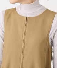 NHECF84360 GIANNI LO GIUDICE(小さいサイズ)(メゾン ドゥ サンク) ウール混デニム前後2WAYジャンパースカート ベージュ