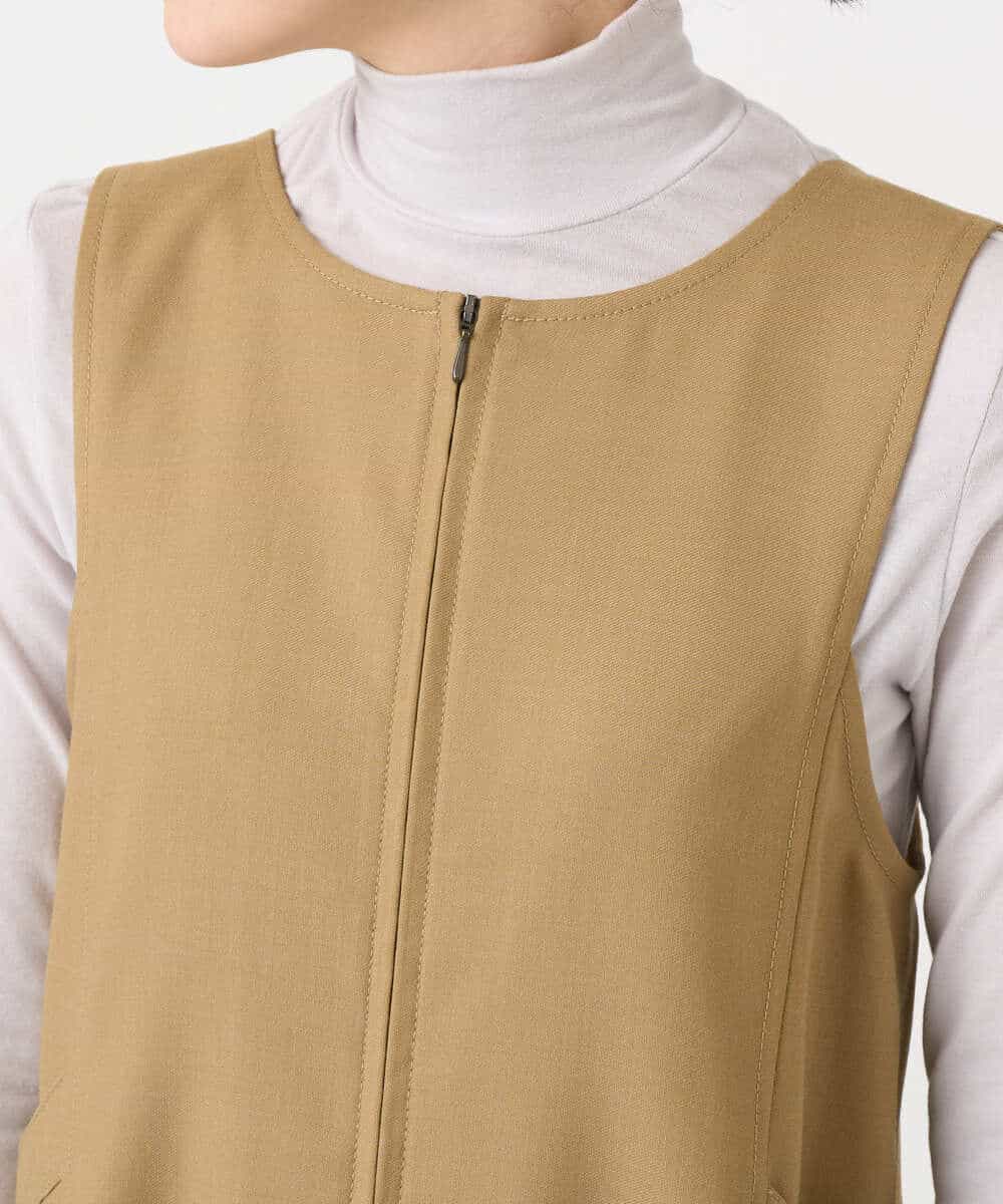 NHECF84360 GIANNI LO GIUDICE(小さいサイズ)(メゾン ドゥ サンク) ウール混デニム前後2WAYジャンパースカート ベージュ