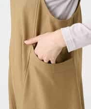 NHECF84360 GIANNI LO GIUDICE(小さいサイズ)(メゾン ドゥ サンク) ウール混デニム前後2WAYジャンパースカート ベージュ