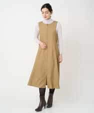 NHECF84360 GIANNI LO GIUDICE(小さいサイズ)(メゾン ドゥ サンク) ウール混デニム前後2WAYジャンパースカート ベージュ